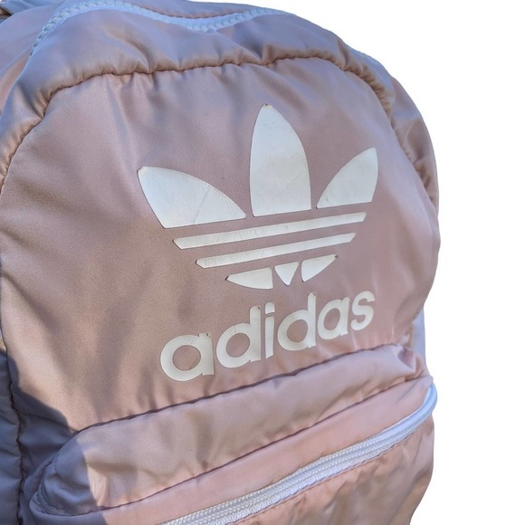 Adidas Mini Puffer Backpack in Light Pink/Peach - Picture 4 of 16